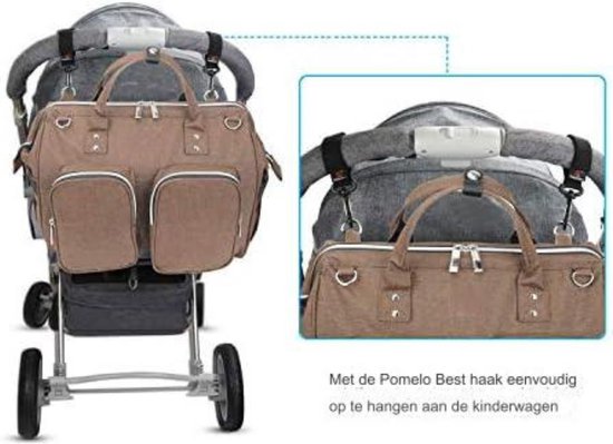 Luiertas pop - Verzorginstas pop - Pop verzorgingsset - Luiertas speelgoed - Luiertas speelgoed - 36 x 18 x 34cm - Taupe van Mamaloes — afbeelding 3