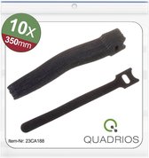 Quadrios 23CA188 Klittenband kabelbinder Om te bundelen Haak- en lusdeel (l x b) 350 mm x 14 mm Zwart 10 stuk(s)