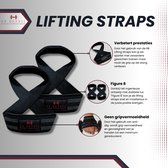 RB Lifting Straps (1 Paar) - Figure 8 Lifting Straps - Deadlift - Fitness Straps - Gym - Anti Slip- Powerlifting