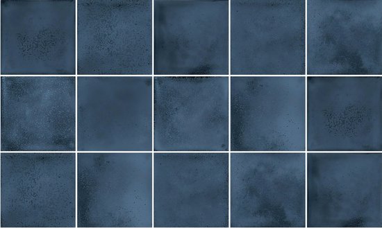 Ulticool Décoration Autocollant carrelages - Blauw Poterie Jeans - Stickers muraux - 15x15 cm - 15 pièces Autocollants Carrelage Adhésif - Carrelage Autocollant - Sticktiles - Salle de Bain - Cuisine