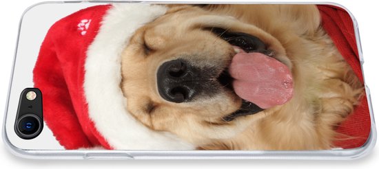 Telefoonhoesje Geschikt voor iPhone 8 hoesje - Hond - Grappig - Lachen - Kinderen - Jongens - Meisjes - Siliconen Telefoonhoesje Telefoonhoesje