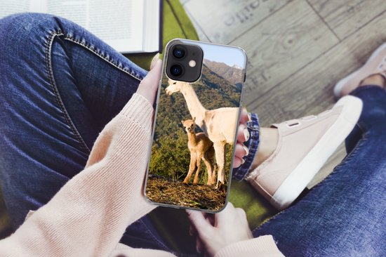 Coque iPhone 12 mini - Alpagas - Berg - Nature - Coque de téléphone en Siliconen