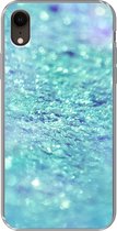 Geschikt voor iPhone XR hoesje - Blauw - Licht - Abstract - Siliconen Telefoonhoesje