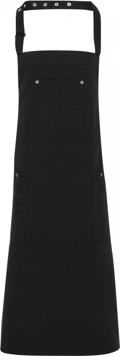 Schort/Tuniek/Werkblouse Unisex One Size Premier Black 100% Katoen