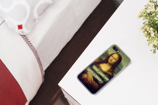 Coque iPhone SE 2020 - Mona Lisa - Citation - Da Vinci - Coque de téléphone en Siliconen