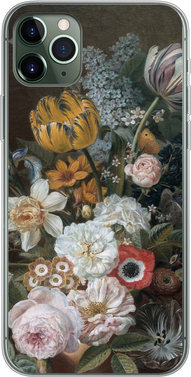 Telefoonhoesje Geschikt voor iPhone 11 Pro Max hoesje - Stilleven met bloemen - Schilderij van Eelke Jelles Eelkema - Siliconen Telefoonhoesje Telefoonhoesje