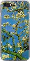 Geschikt voor iPhone SE 2020 hoesje - Amandelbloesem - Vincent van Gogh - Siliconen Telefoonhoesje