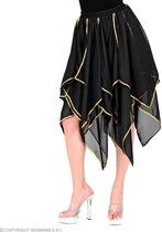 Widmann - 1001 Nacht & Arabisch & Midden-Oosten Kostuum - Zwierige Zwarte Rok Van Chiffon Vrouw - Zwart - One Size - Carnavalskleding - Verkleedkleding