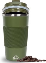 GOAT Plein air Tasse à café en acier inoxydable à Go – Tasse thermos – Tasse à thé – Tasse de voyage – Anti-fuite – 510 ml – Vert