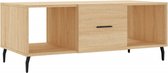 vidaXL - Table basse - 102x50x40 - cm - décorée - bois - sonoma - chêne