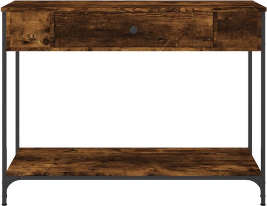 vidaXL-Wandtafel-100x34,5x75-cm-bewerkt-hout-gerookt-eikenkleurig