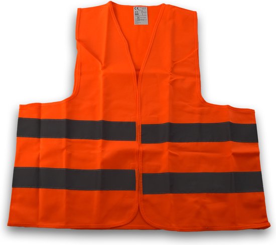 Oranje Reflecterend Veiligheidsvest XL | Unisex, Lichtgewicht en Fluoriserend | Ideaal voor Sport en Auto
