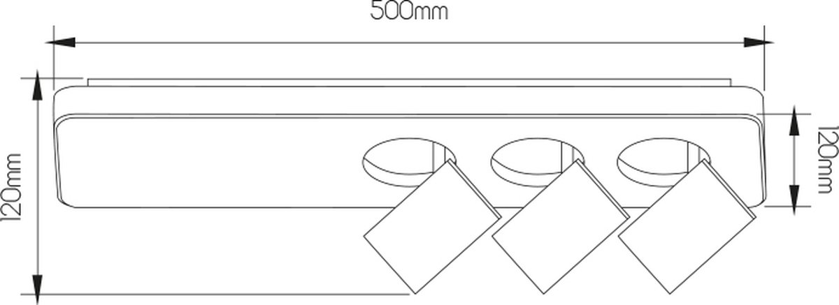 Nysit 3L B/W/B 3x4,5W GU10 dimmable LED incl.