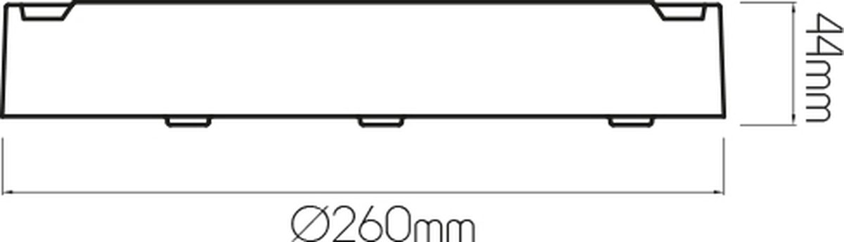 QIJO plafonnier rond zwart SMD LED 1550Lm 15W IP65
