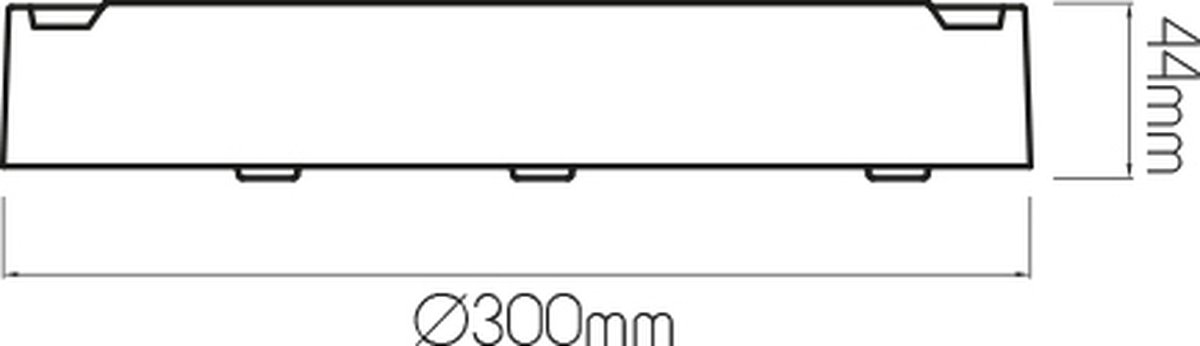 QIJO plafonnier rond zwart SMD LED 2300Lm 17,5W IP65