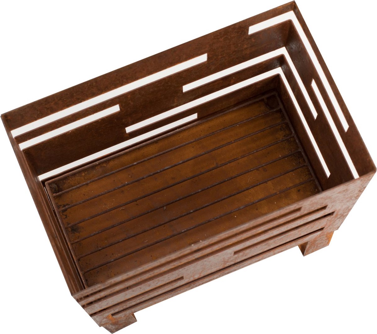 RedFire Madison Fire Bowl - Corten Look - 38 x 23 x 50 cm