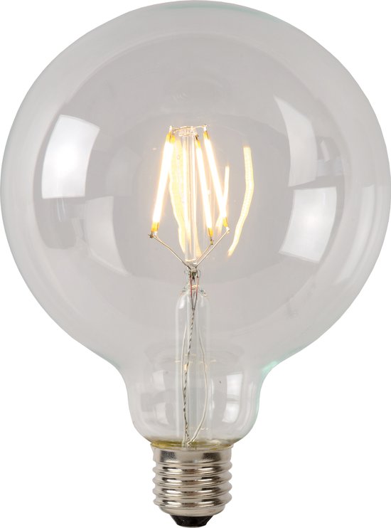 Lucide G95 Classe B - Lampe à filament - Ø 9,5 cm - LED Gradation. - E27 - 1x7W 2700K - Transparente