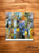 AliRose - Klassieke olieverf schilderij - kunst bladwijzers - Van Gogh Monet Art-bericht kaarten - Decoratieve kleine kaarten - Boeken - Books - Lezen - Reading - TikTok - 30 stuks