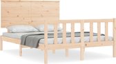 vidaXL - Bedframe - zonder - matras - massief - grenenhout - 140x200 - cm