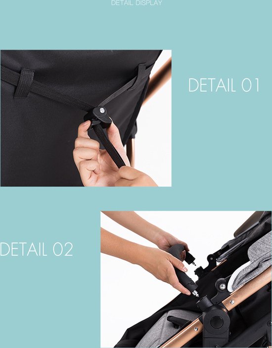 Bellaby Nieuwe Luxe Kinderwagen 2 In 1 Grijs van BELLA — afbeelding 5