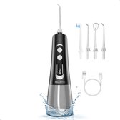 Hydropulseur BELLAVITA ® - Sans fil - Tandsteen Verwijderaar - 9 réglages - 300 ml - 4 accessoires - Irrigateur oral - Flosser - Machines à soie dentaire - Zwart