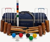 Familie-Croquet set - Engels Tuinspel - 6-persoons , unieke kwaliteit, sterke poorten en houten ballen Zonder Tas Klasse en Geweldig
