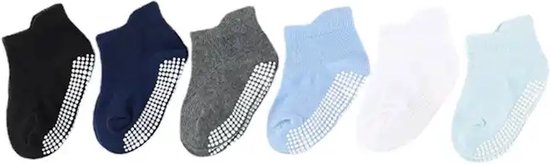 Ychee - Set van 6 Kindersokken - Unisex - Anti slip - Baby - Kinderen - Zacht - Comfort - Katoen - 3-5 Jaar (Large) van Ychee — afbeelding 3