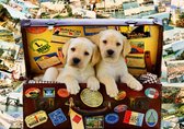 Two Travel Puppies - Puzzel - 1000 Stukjes