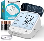 MostEssential Premium Bloeddrukmeter Bovenarm - Hartslagmeter - 198 Metingen Geheugen - Inclusief USB-C Kabel - 30C