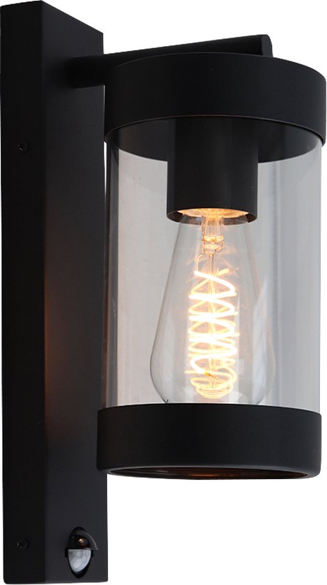 Olucia Musa - Moderne Buiten wandlamp met bewegingssensor - Glas/Metaal