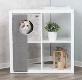 Trixie panier à chat pour armoires avec grattoir gris 33x37x70 cm