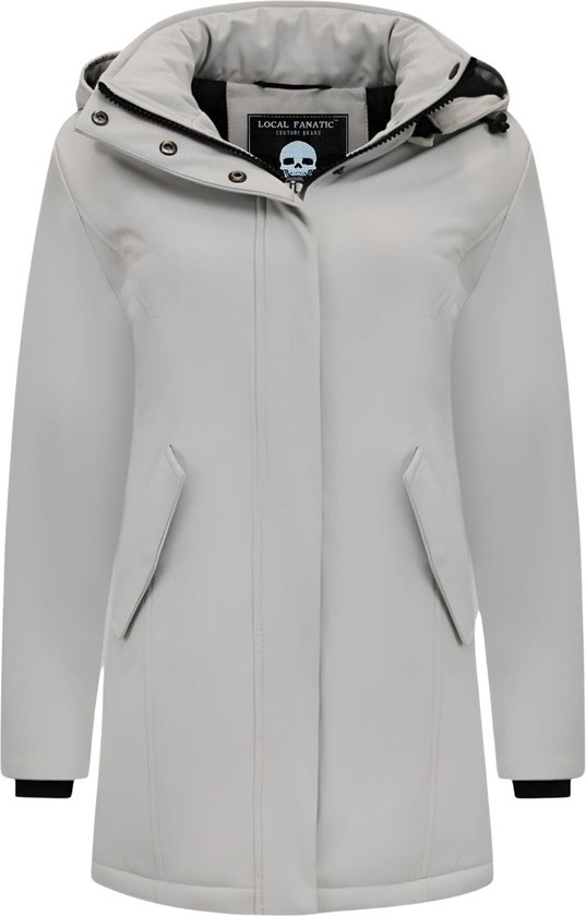 Dames Winterjassen Volwassenen - Lange Winterjas Dames met Capuchon - Dames Winterjas Parka - Slim Fit - 0681 - Beige