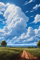 Poster Stapelwolken | Wolkenposter | Natuurposter | 61x91cm | Aesthetic Poster | Wanddecoratie | Moderne Kunst | Muurposter | MT | Aesthetic room decor | Geschikt om in te lijsten