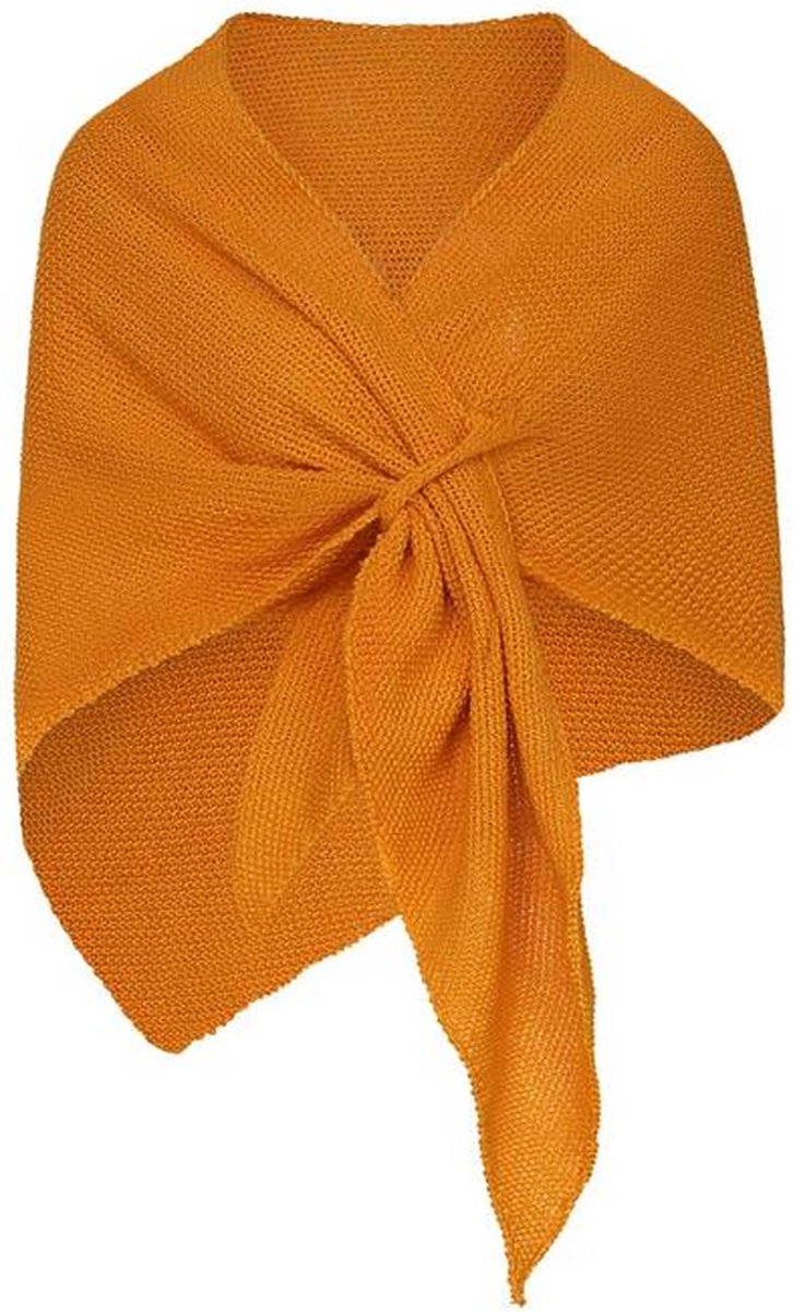 Oranje Omslagdoek Basic - Dames Omslagdoeken - Uni kleurig - Herst/Winter - Oranje