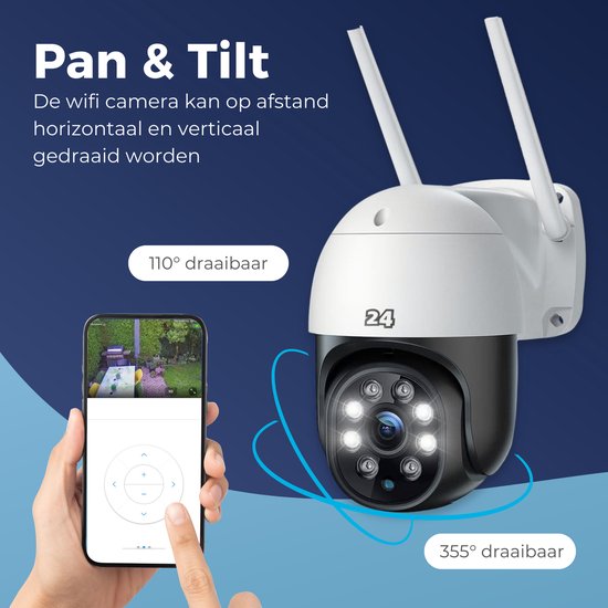 Activ24™ - Dual band WiFi camera met nachtzicht voor binnen en buiten - 2.4ghz & 5ghz - Draadloze beveiligingscamera - Securitycamera - incl. geheugenkaart en verlengkabel van Activ24™ — afbeelding 4