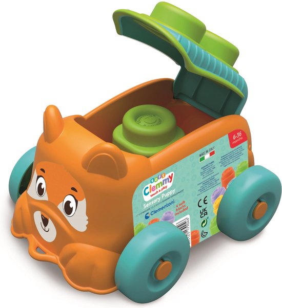 Clementoni Soft Clemmy - Emmer met Bouwset en Hondje - Zachte Stapelblokken - Speelgoed voor Baby’s vanaf 6 maanden van Clementoni — afbeelding 4