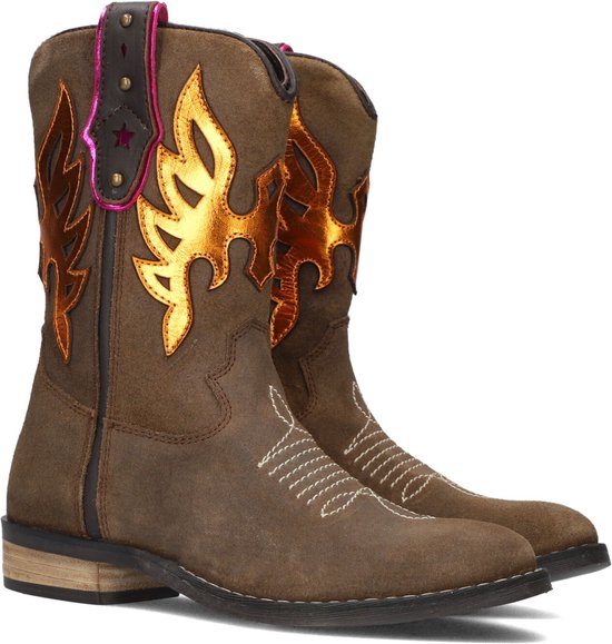 Hip H1700 Bottes de cow-boy - Bottes femmes Western - Filles - Marron - Taille 37