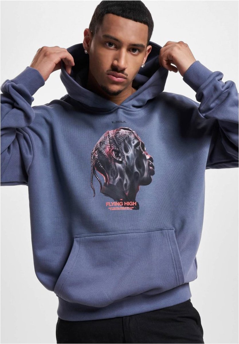 Mister Tee Flying High Heavy Oversize Hoodie/trui XL Blauw