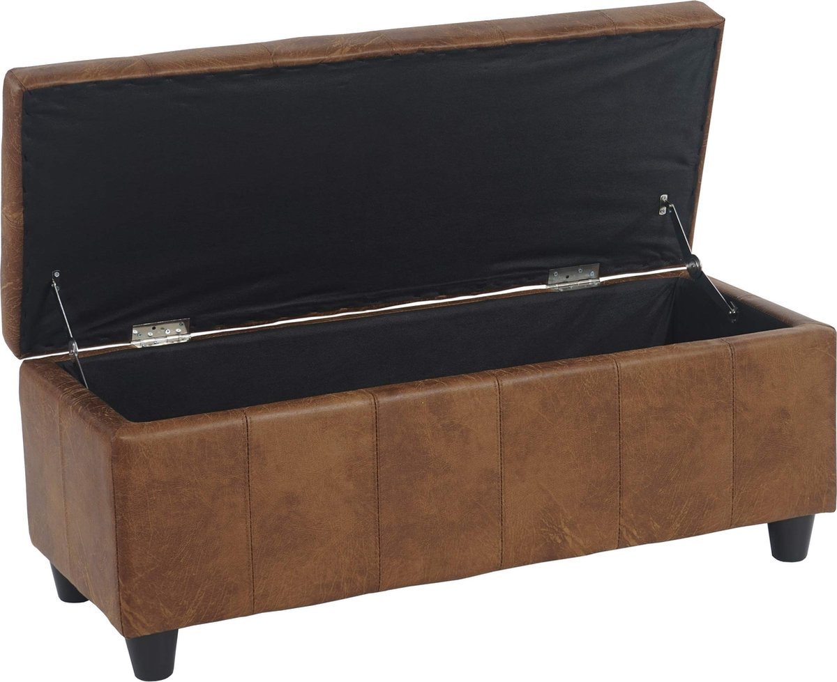 Cosmo Casa Opbergkist - Bank - Stof/Textiel - 45x114x45cm - Imitatie Suède