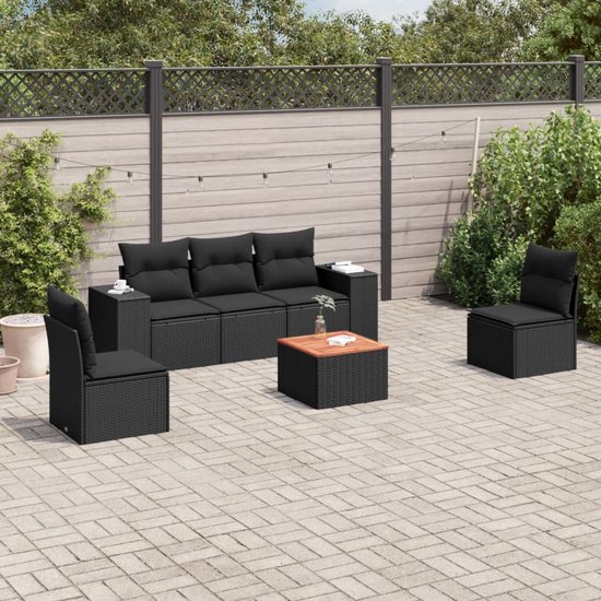 vidaXL-6-delige-Loungeset-met-kussens-poly-rattan-zwart