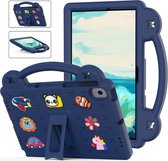Hoes Geschikt voor Samsung Galaxy Tab A8 hoes Kinderen Donker Blauw - Kidsproof Backcover met handvati - Hoes Geschikt voor Samsung Galaxy Tab A8 Hoes Kinderen -Kindertablet
