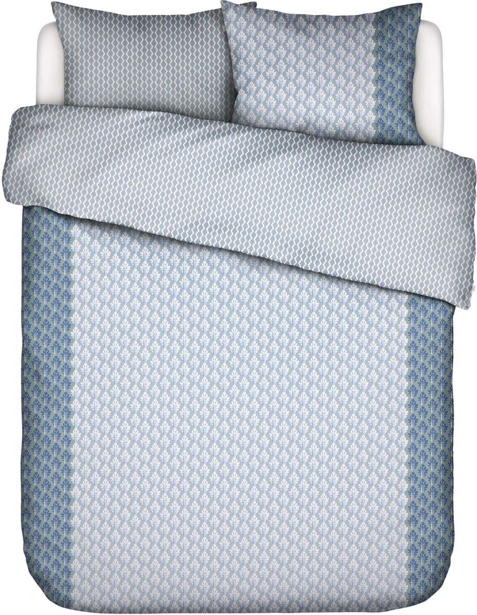 ESSENZA Tesse Dekbedovertrek Zen blue - Lits-Jumeaux XL – 260x200/220 cm
