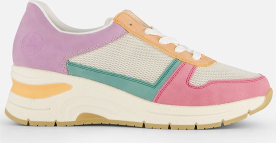 Rieker Libelle Sneakers roze Textiel - Dames - Maat 40