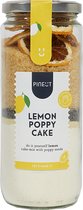 Pineut ® Cake Baking Mix Pot Lemon Poppy Cake - Cadeau de paquet de pâtisserie - Pour Enfants et Adultes - Paquet de DIY - Profitez ensemble - Cadeau original