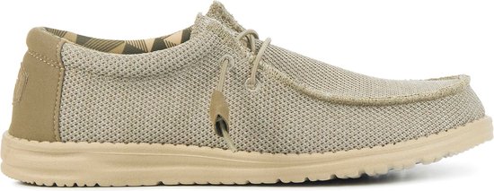 Mocassin à Lacets - Hey Dude - Wally Craft Linen - Gris Monument-Denim