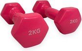 Padisport - Dumbells 2 Kg - Halter - Gewichten Set Halters - Gewichten 2 Kg - Roze - Gewichten - Dumbells - Halters - Gewichtjes 2 Kg