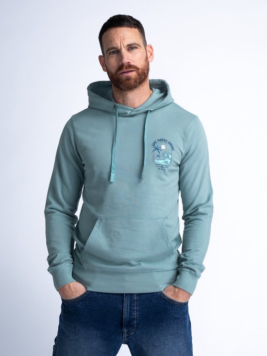 Petrol Industries - Heren Backprint Hoodie Breeze - Blauw - Maat L