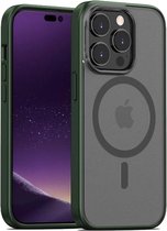 Coque iPhone 13 avec Magsafe - Conception antichoc avec anneau magnétique - Bumper Case avec Magsafe - vert