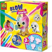 SES - Blow airbrush pens - Puppy's surprise 3x - verzamel ze allemaal - maak mooie kleurovergangen - met 4 blow airbrush pennen