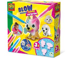 foto van SES - Blow airbrush pens - Puppy's surprise 3x - verzamel ze allemaal - maak mooie kleurovergangen - met 4 blow airbrush pennen - knutselen meisjes